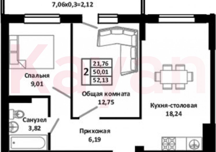 Продажа 3-комн. квартиры, 50.01 кв.м фото 0 Продажа 3-комн. квартиры, 50.01 кв.м фото 0