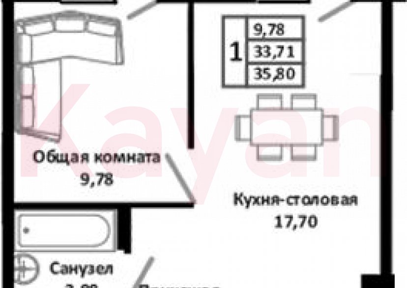 Продажа 2-комн. квартиры, 33.71 кв.м фото 0 Продажа 2-комн. квартиры, 33.71 кв.м фото 0