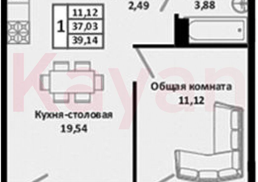 Продажа 2-комн. квартиры, 37.03 кв.м фото 0 Продажа 2-комн. квартиры, 37.03 кв.м фото 0