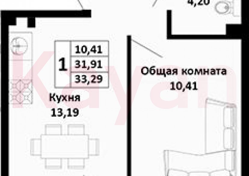 Продажа 2-комн. квартиры, 31.91 кв.м фото 0 Продажа 2-комн. квартиры, 31.91 кв.м фото 0