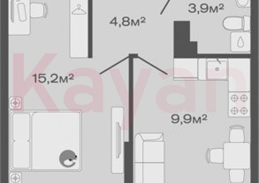 Продажа 1-комн. квартиры, 33.8 кв.м фото 0 Продажа 1-комн. квартиры, 33.8 кв.м фото 0