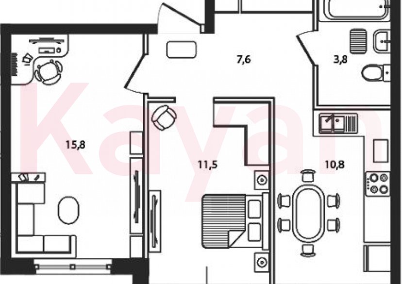 Продажа 2-комн. квартиры, 49.5 кв.м фото 0 Продажа 2-комн. квартиры, 49.5 кв.м фото 0