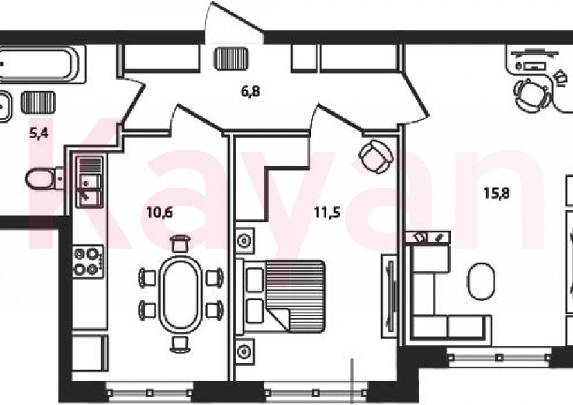 Продажа 2-комн. квартиры, 50.1 кв.м фото 0