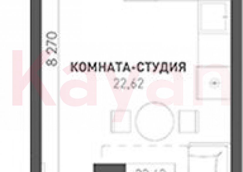 Продажа студии, 26.23 кв.м фото 0