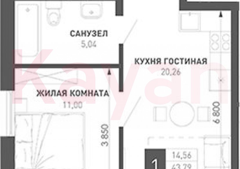 Продажа 1-комн. квартиры, 40.23 кв.м фото 0