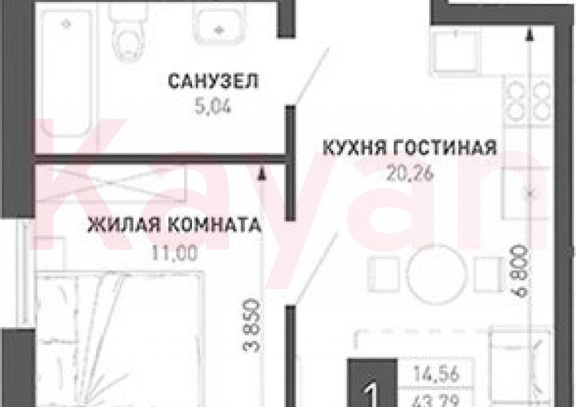 Продажа 1-комн. квартиры, 40.23 кв.м фото 0 Продажа 1-комн. квартиры, 40.23 кв.м фото 0