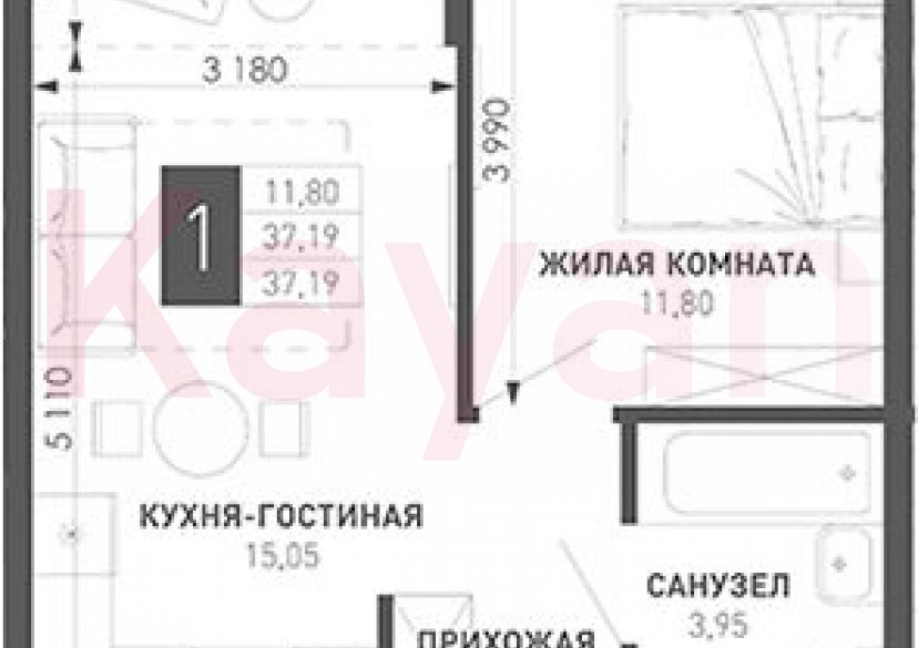 Продажа 1-комн. квартиры, 33.83 кв.м фото 0