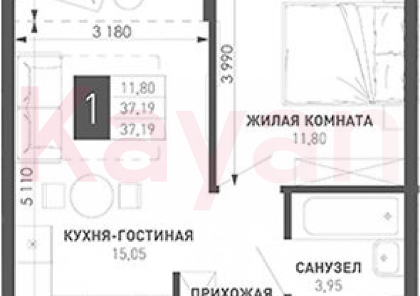 Продажа 1-комн. квартиры, 33.83 кв.м фото 0 Продажа 1-комн. квартиры, 33.83 кв.м фото 0