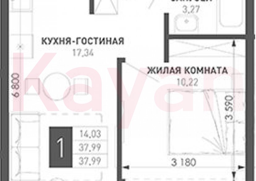 Продажа 1-комн. квартиры, 34.18 кв.м фото 0 Продажа 1-комн. квартиры, 34.18 кв.м фото 0