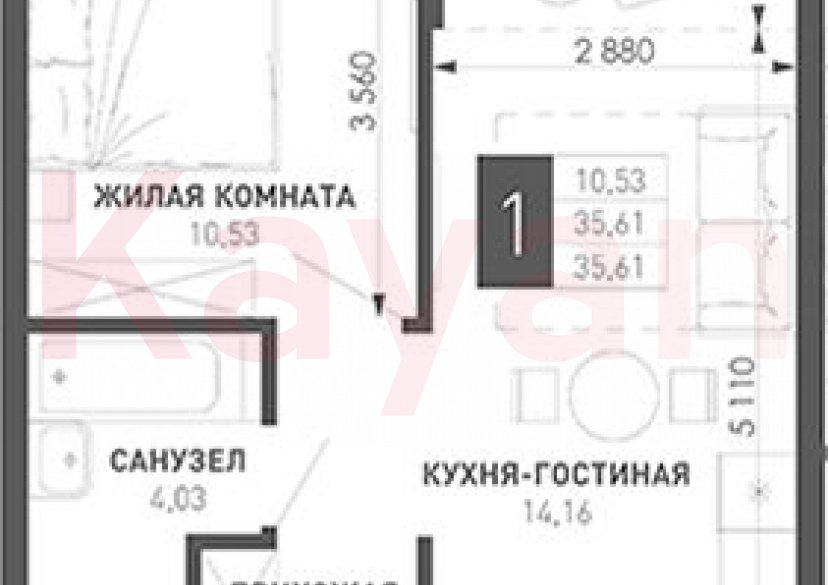 Продажа 1-комн. квартиры, 32.21 кв.м фото 0