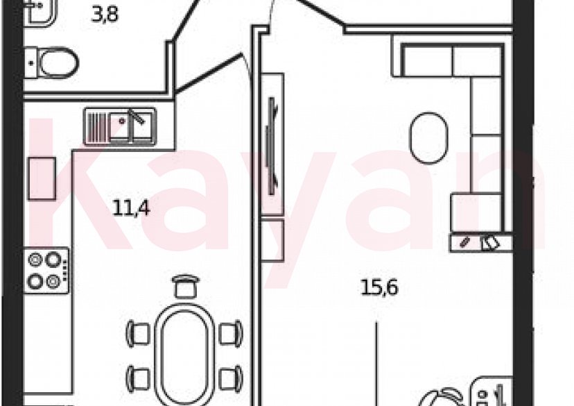 Продажа 1-комн. квартиры, 39.3 кв.м фото 0 Продажа 1-комн. квартиры, 39.3 кв.м фото 0