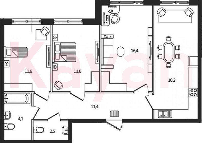 Продажа 3-комн. квартиры, 75.8 кв.м фото 0 Продажа 3-комн. квартиры, 75.8 кв.м фото 0