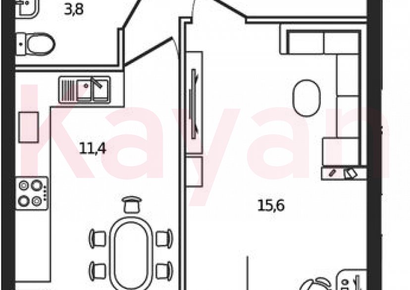 Продажа 1-комн. квартиры, 39.3 кв.м фото 0 Продажа 1-комн. квартиры, 39.3 кв.м фото 0