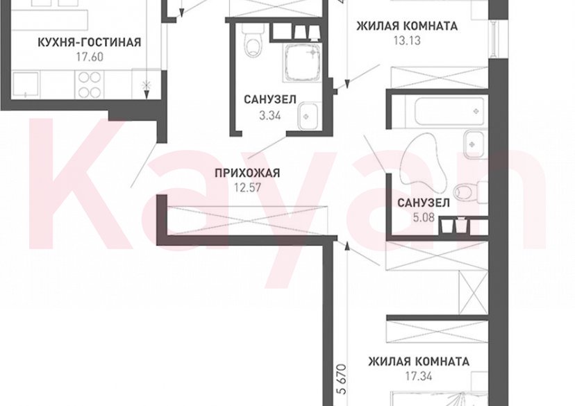 Продажа 4-комн. квартиры, 81.24 кв.м фото 0
