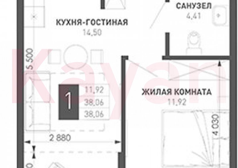 Продажа 1-комн. квартиры, 34.58 кв.м фото 0 Продажа 1-комн. квартиры, 34.58 кв.м фото 0