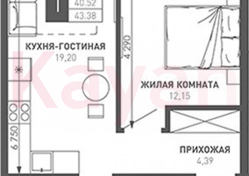 Продажа 1-комн. квартиры, 40.52 кв.м фото 0 Продажа 1-комн. квартиры, 40.52 кв.м фото 0