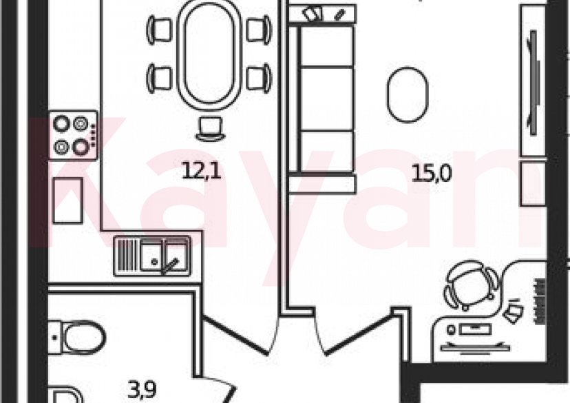 Продажа 1-комн. квартиры, 36.3 кв.м фото 0 Продажа 1-комн. квартиры, 36.3 кв.м фото 0