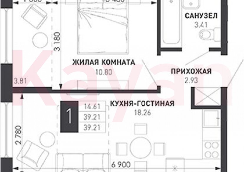 Продажа 1-комн. квартиры, 35.4 кв.м фото 0