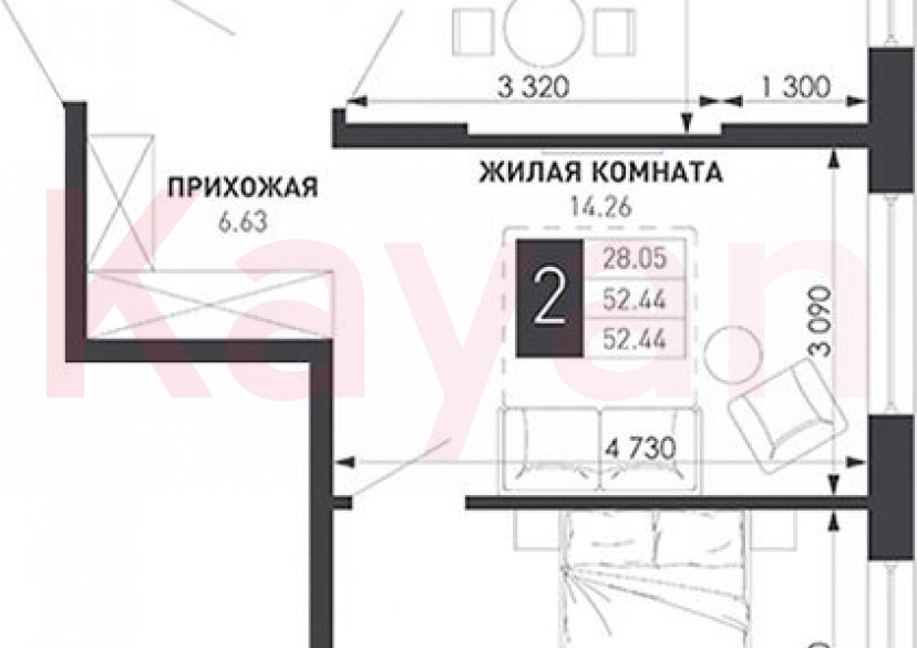 Продажа 2-комн. квартиры, 48.73 кв.м фото 0 Продажа 2-комн. квартиры, 48.73 кв.м фото 0