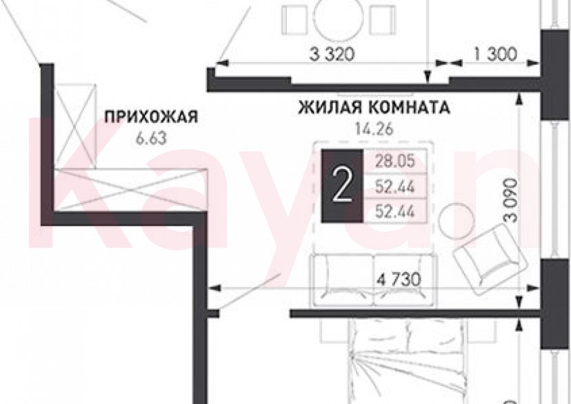 Продажа 2-комн. квартиры, 48.73 кв.м фото 0 Продажа 2-комн. квартиры, 48.73 кв.м фото 0