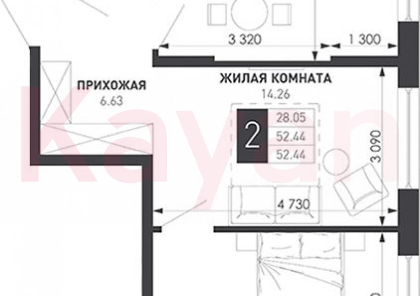 Продажа 2-комн. квартиры, 48.73 кв.м фото 0 Продажа 2-комн. квартиры, 48.73 кв.м фото 0