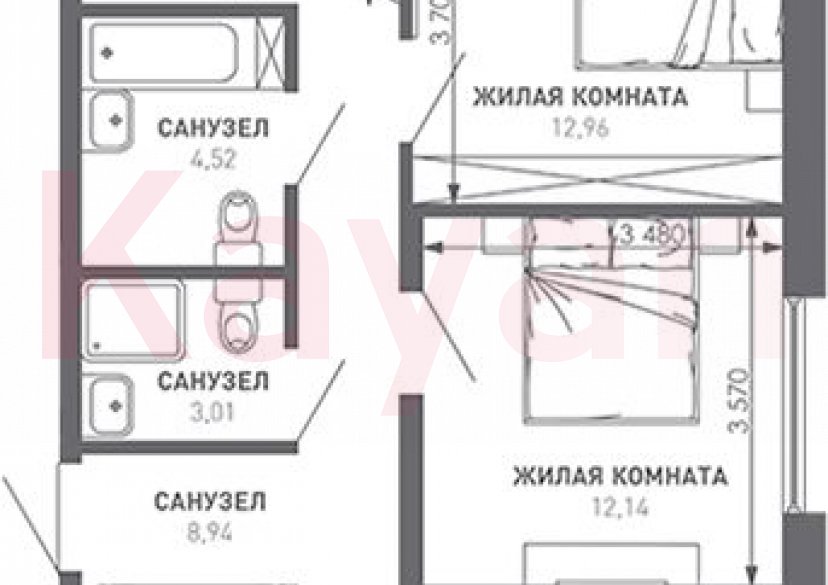 Продажа 3-комн. квартиры, 74.36 кв.м фото 0