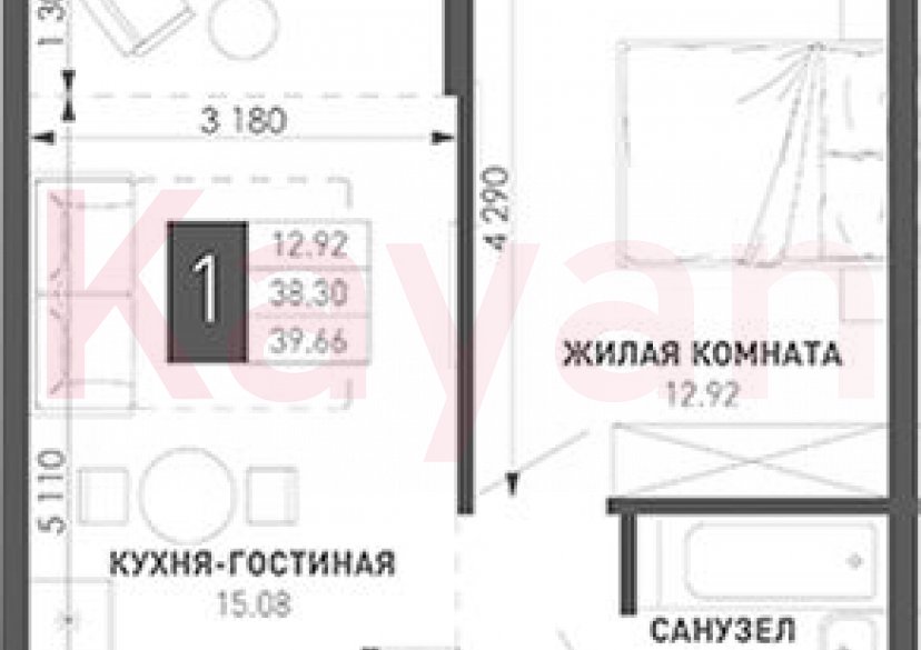 Продажа 1-комн. квартиры, 34.52 кв.м фото 0 Продажа 1-комн. квартиры, 34.52 кв.м фото 0