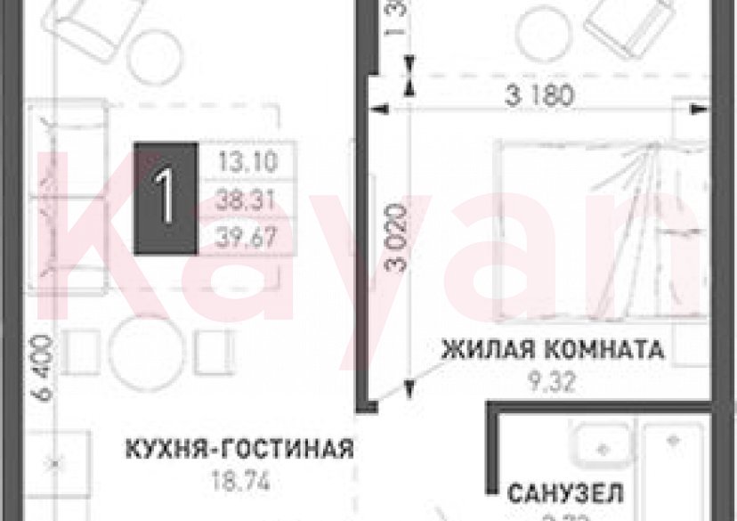 Продажа 1-комн. квартиры, 34.53 кв.м фото 0