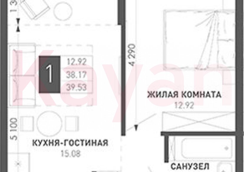 Продажа 1-комн. квартиры, 34.52 кв.м фото 0