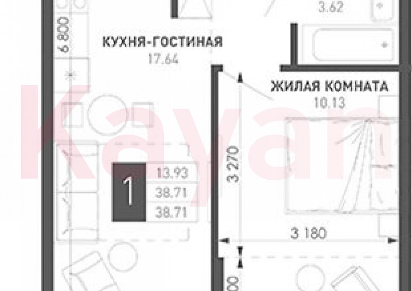 Продажа 1-комн. квартиры, 34.91 кв.м фото 0 Продажа 1-комн. квартиры, 34.91 кв.м фото 0