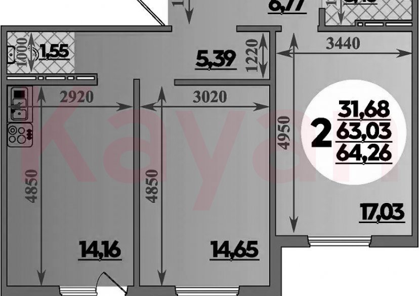 Продажа 2-комн. квартиры, 63.03 кв.м фото 0 Продажа 2-комн. квартиры, 63.03 кв.м фото 0