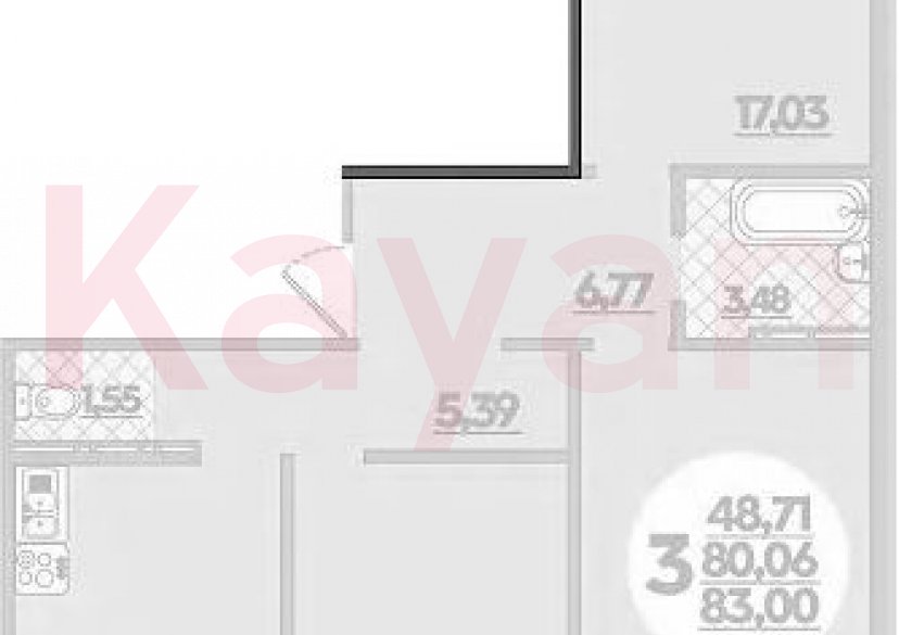 Продажа 3-комн. квартиры, 80.06 кв.м фото 0