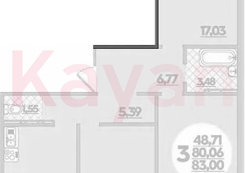 Продажа 3-комн. квартиры, 80.06 кв.м фото 0