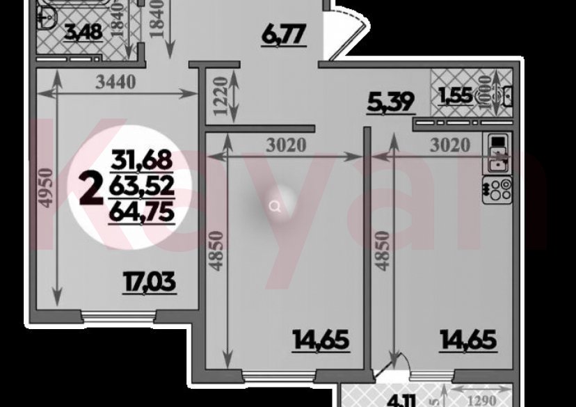 Продажа 2-комн. квартиры, 63.52 кв.м фото 0 Продажа 2-комн. квартиры, 63.52 кв.м фото 0