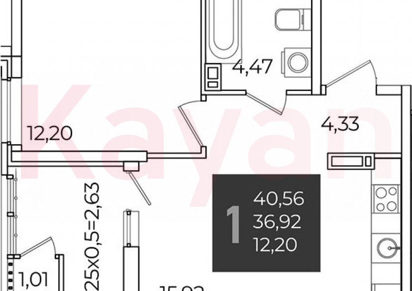Продажа 1-комн. квартиры, 36.92 кв.м фото 0