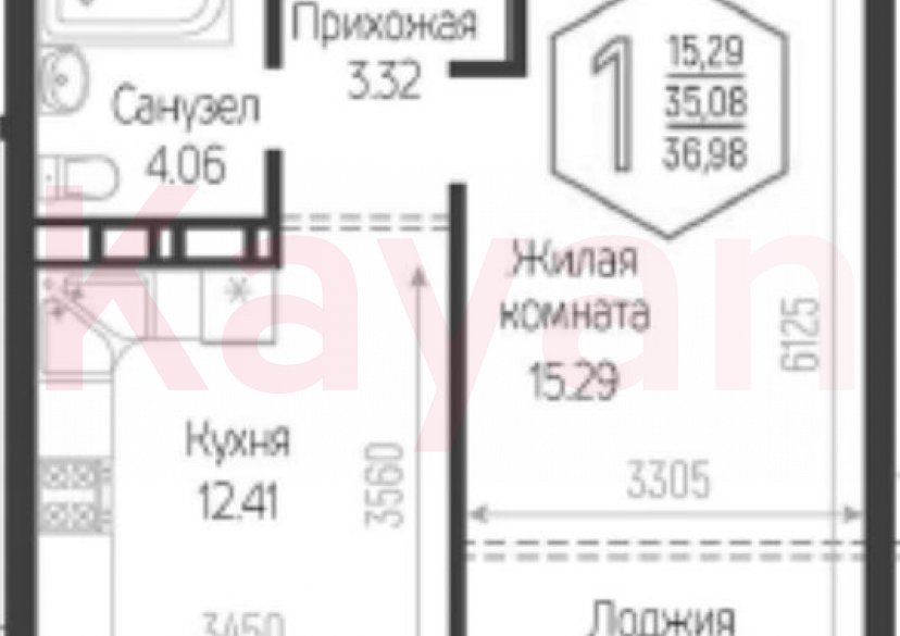 Продажа 1-комн. квартиры, 35.08 кв.м фото 0