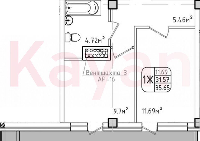 Продажа 1-комн. квартиры, 31.57 кв.м фото 0 Продажа 1-комн. квартиры, 31.57 кв.м фото 0