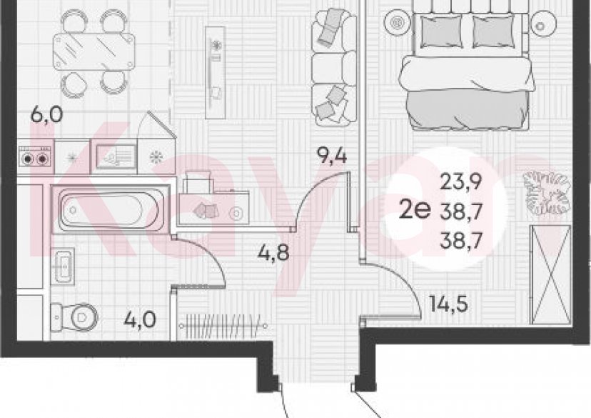 Продажа 2-комн. квартиры, 38.7 кв.м фото 0 Продажа 2-комн. квартиры, 38.7 кв.м фото 0