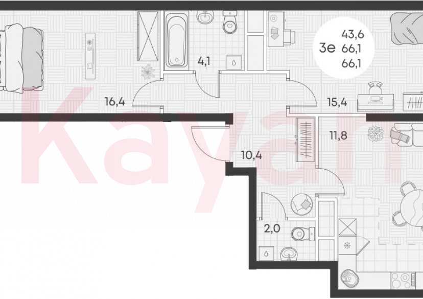 Продажа 3-комн. квартиры, 66.1 кв.м фото 0 Продажа 3-комн. квартиры, 66.1 кв.м фото 0