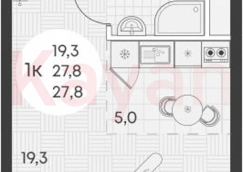 Продажа студии, 27.8 кв.м фото 0