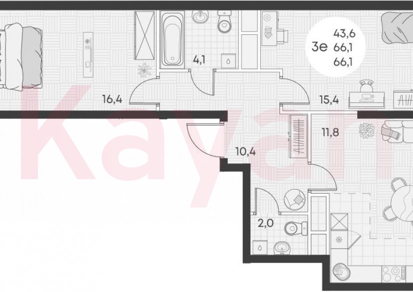 Продажа 3-комн. квартиры, 66.1 кв.м фото 0 Продажа 3-комн. квартиры, 66.1 кв.м фото 0