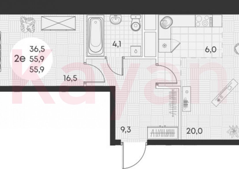 Продажа 2-комн. квартиры, 55.9 кв.м фото 0 Продажа 2-комн. квартиры, 55.9 кв.м фото 0