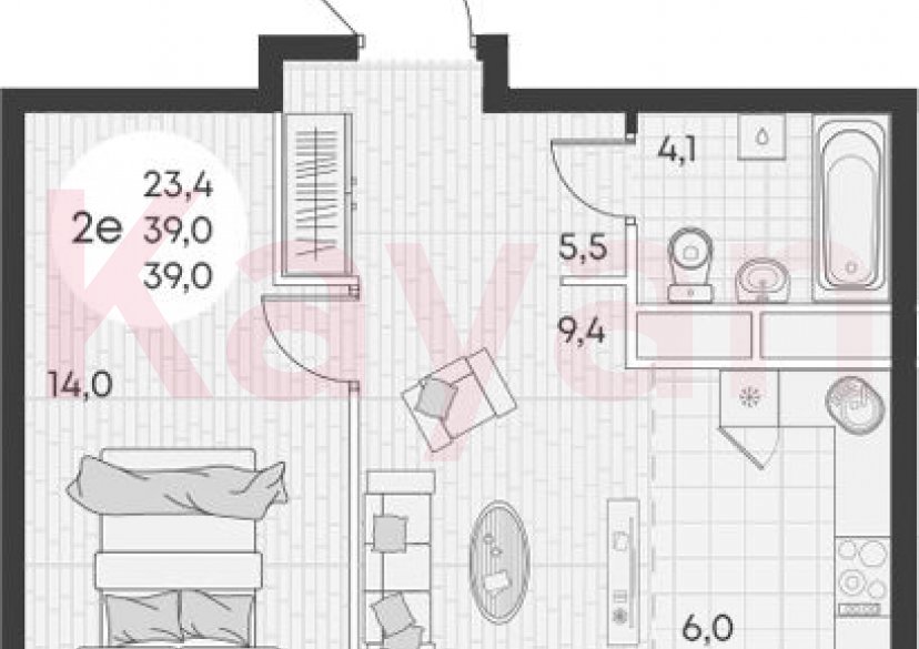Продажа 2-комн. квартиры, 39 кв.м фото 0 Продажа 2-комн. квартиры, 39 кв.м фото 0