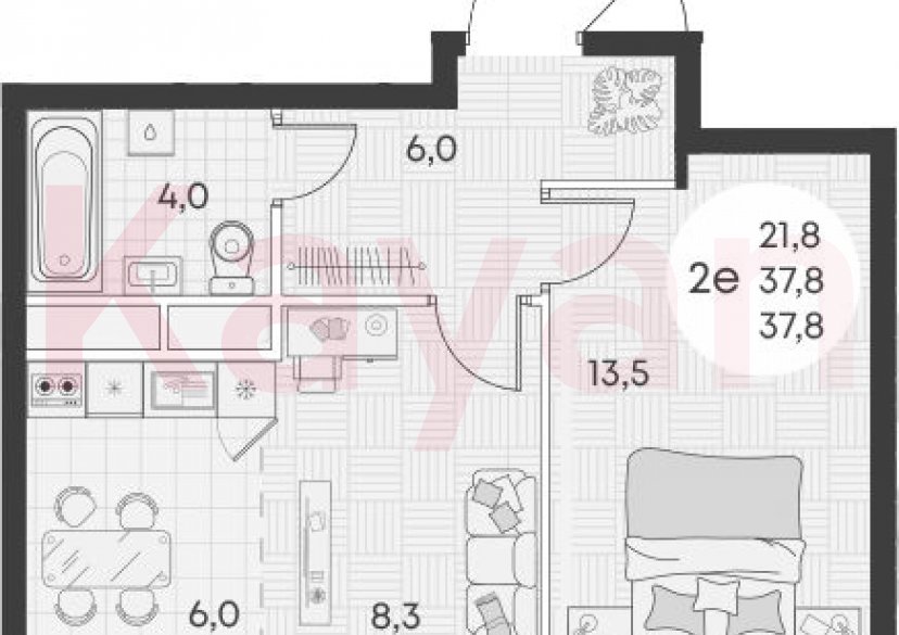 Продажа 2-комн. квартиры, 37.8 кв.м фото 0 Продажа 2-комн. квартиры, 37.8 кв.м фото 0