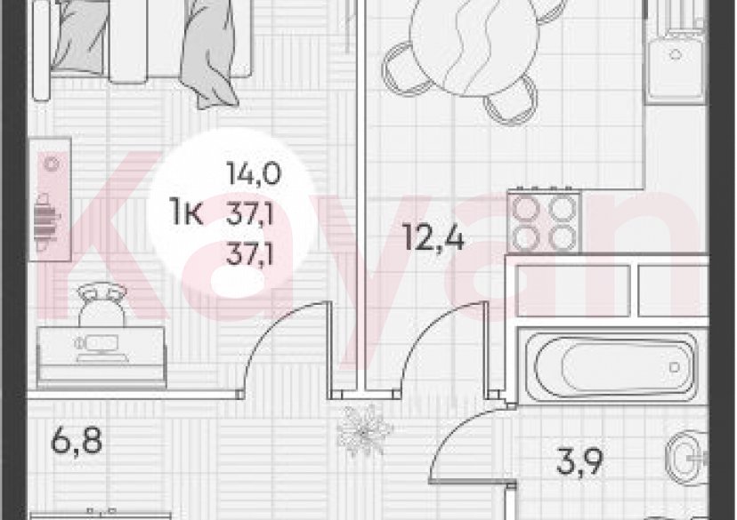 Продажа 1-комн. квартиры, 37.1 кв.м фото 0 Продажа 1-комн. квартиры, 37.1 кв.м фото 0