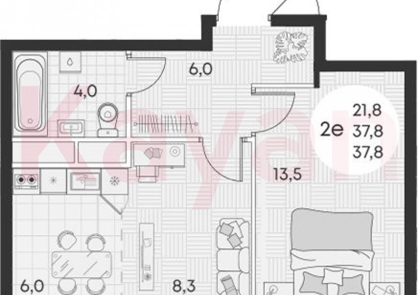 Продажа 2-комн. квартиры, 37.8 кв.м фото 0 Продажа 2-комн. квартиры, 37.8 кв.м фото 0