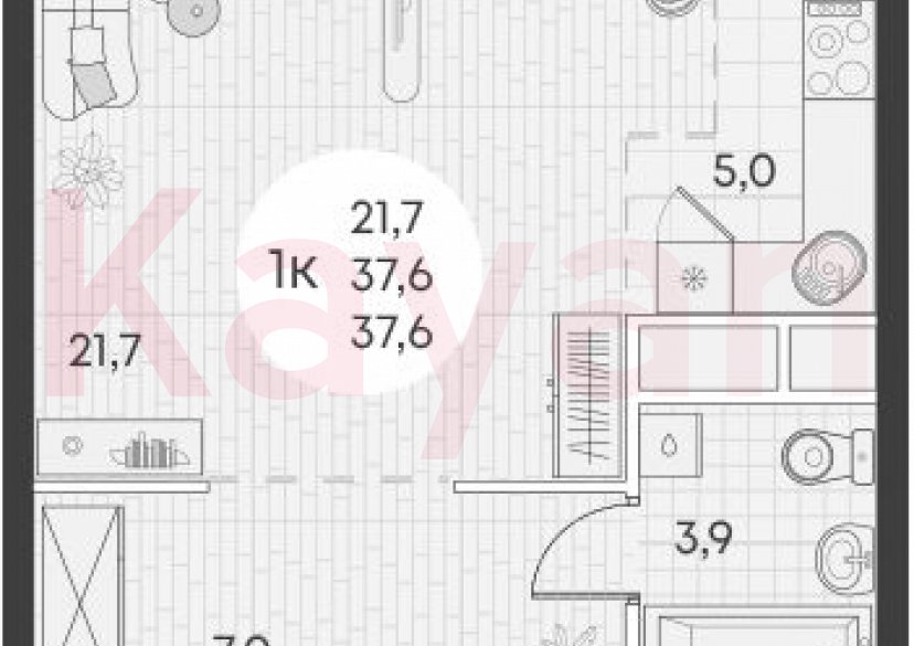 Продажа студии, 37.6 кв.м фото 0