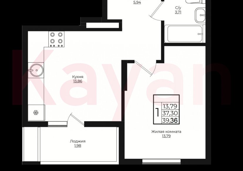 Продажа 1-комн. квартиры, 37.38 кв.м фото 0 Продажа 1-комн. квартиры, 37.38 кв.м фото 0