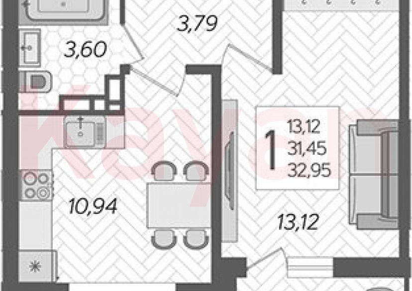 Продажа 1-комн. квартиры, 31.45 кв.м фото 0 Продажа 1-комн. квартиры, 31.45 кв.м фото 0