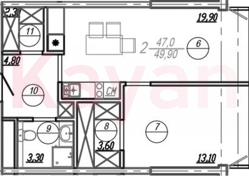 Продажа 2-комн. квартиры, 48.4 кв.м фото 0 Продажа 2-комн. квартиры, 48.4 кв.м фото 0